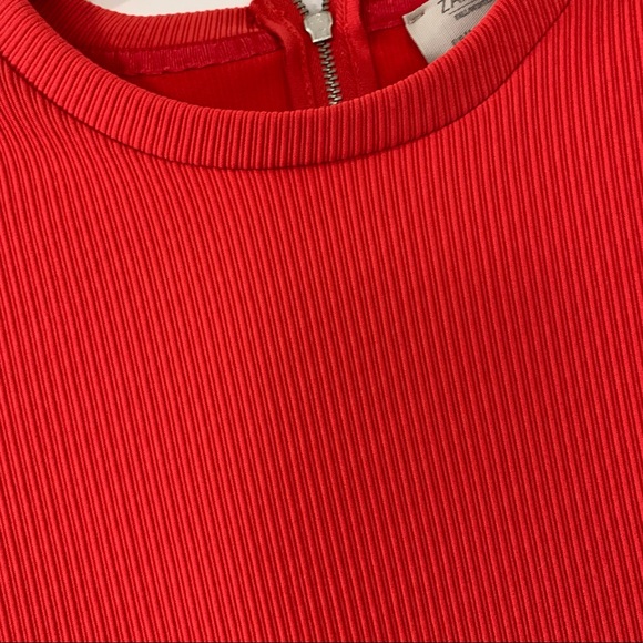 Zara Red Orange Dress Size medium - Picture 3 of 5